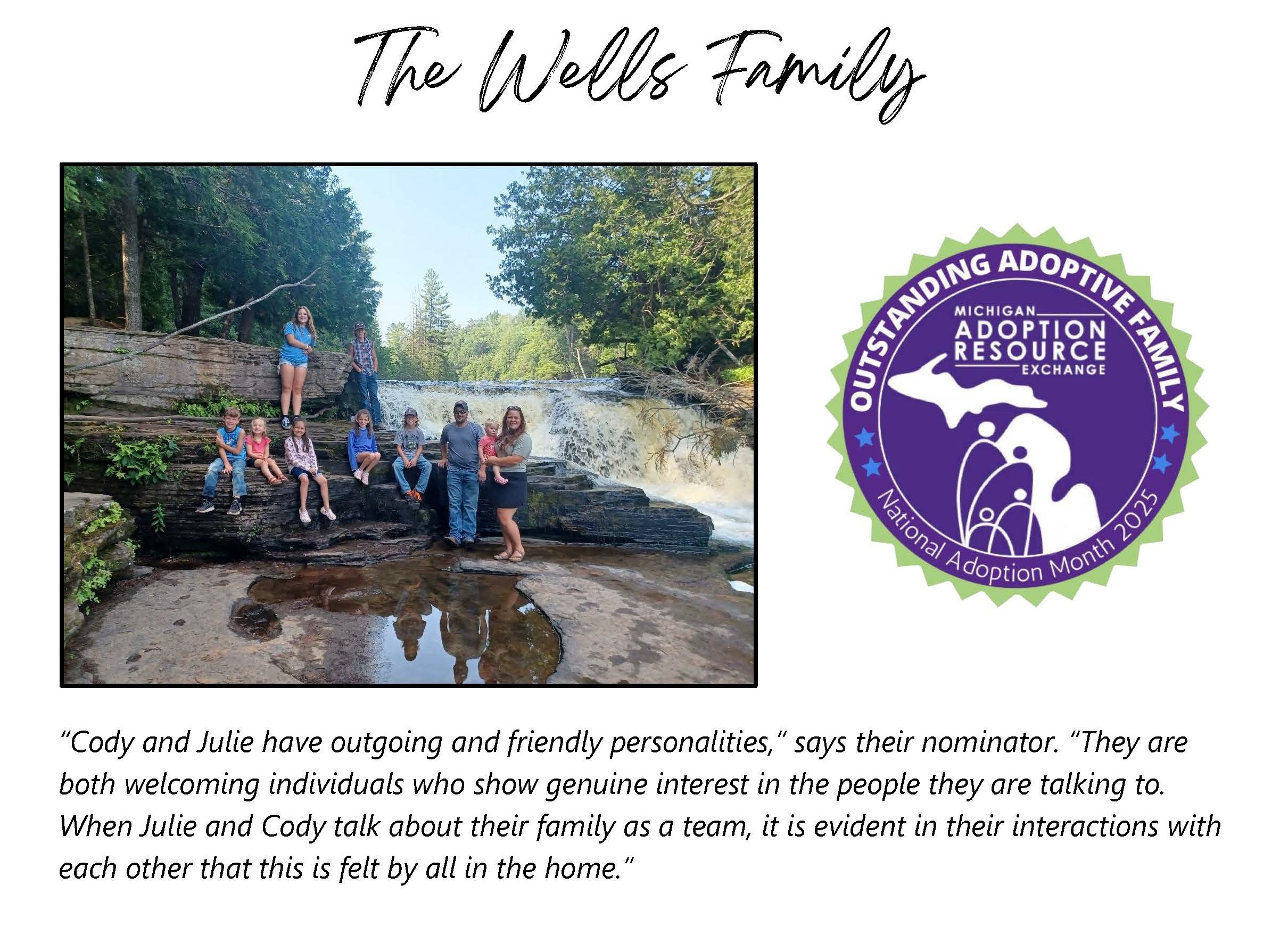 Photo of the Wells family